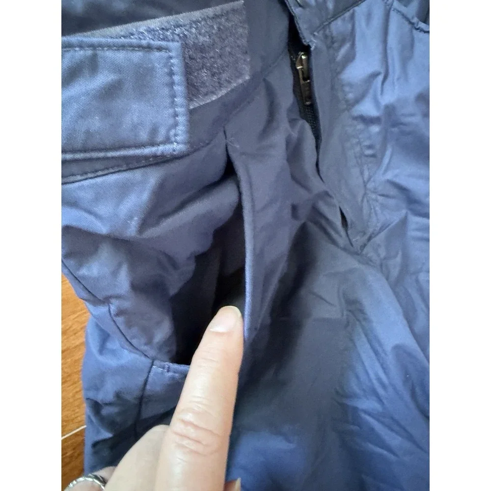 Columbia Boys Snow Pants Navy Blue Sz 7-8 Snowboard Adjustable Bugaboo